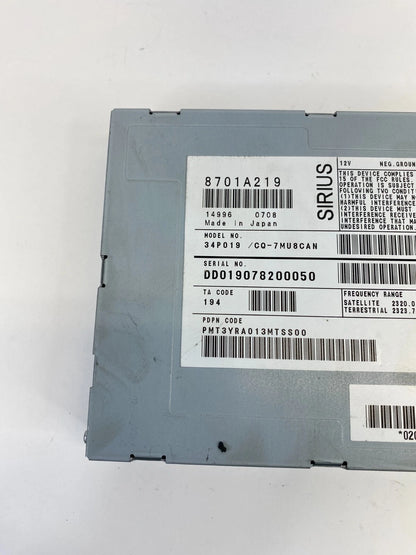 2008-2015 MITSUBISHI LANCER SATELLITE RADIO CONTROL MODULE SIRIUS 8701A219 OEM