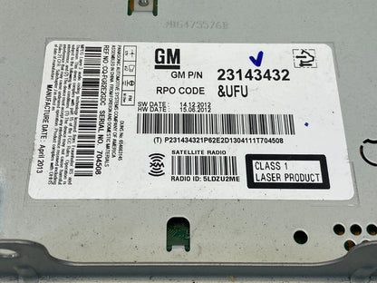 2013 13 GMC TERRAIN RADIO AM/FM CD PLAYER RECEIVER MODULE UNIT 23143432 OEM