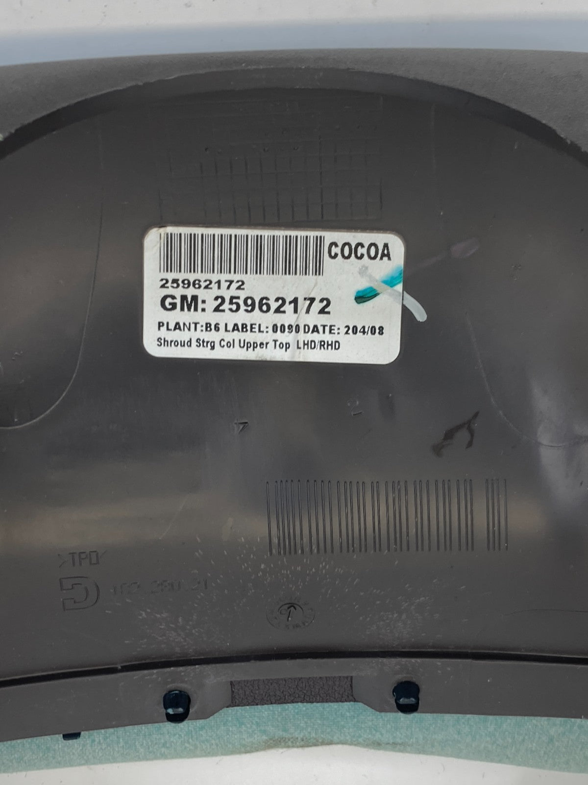 2008-2014 Cadillac CTS Steering Column Upper Cover Trim Shroud 25962172 OEM