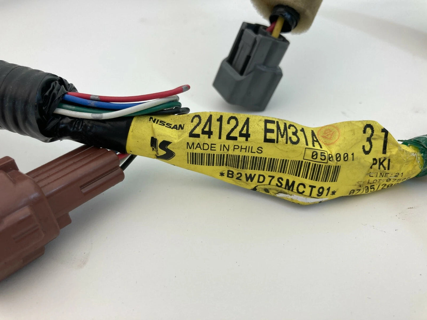 2007-2012 NISSAN VERSA SEDAN FRONT RIGHT PASSENGER DOOR HARNESS WIRING WIRE OEM