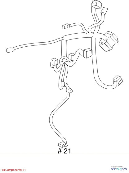 2010 2011 CADILLAC SRX FRONT RIGHT PASSENGER DOOR HARNESS WIRE WIRING 20844020
