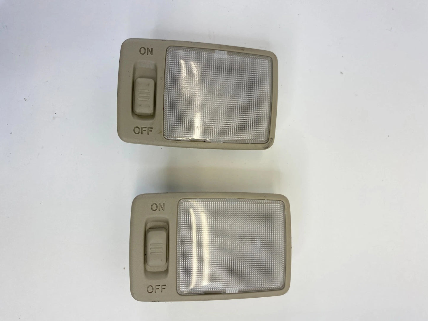 02 03-06 Lexus ES300 ES330 Front RH LH Roof Sun Visor Vanity Light Lamp Set Pair