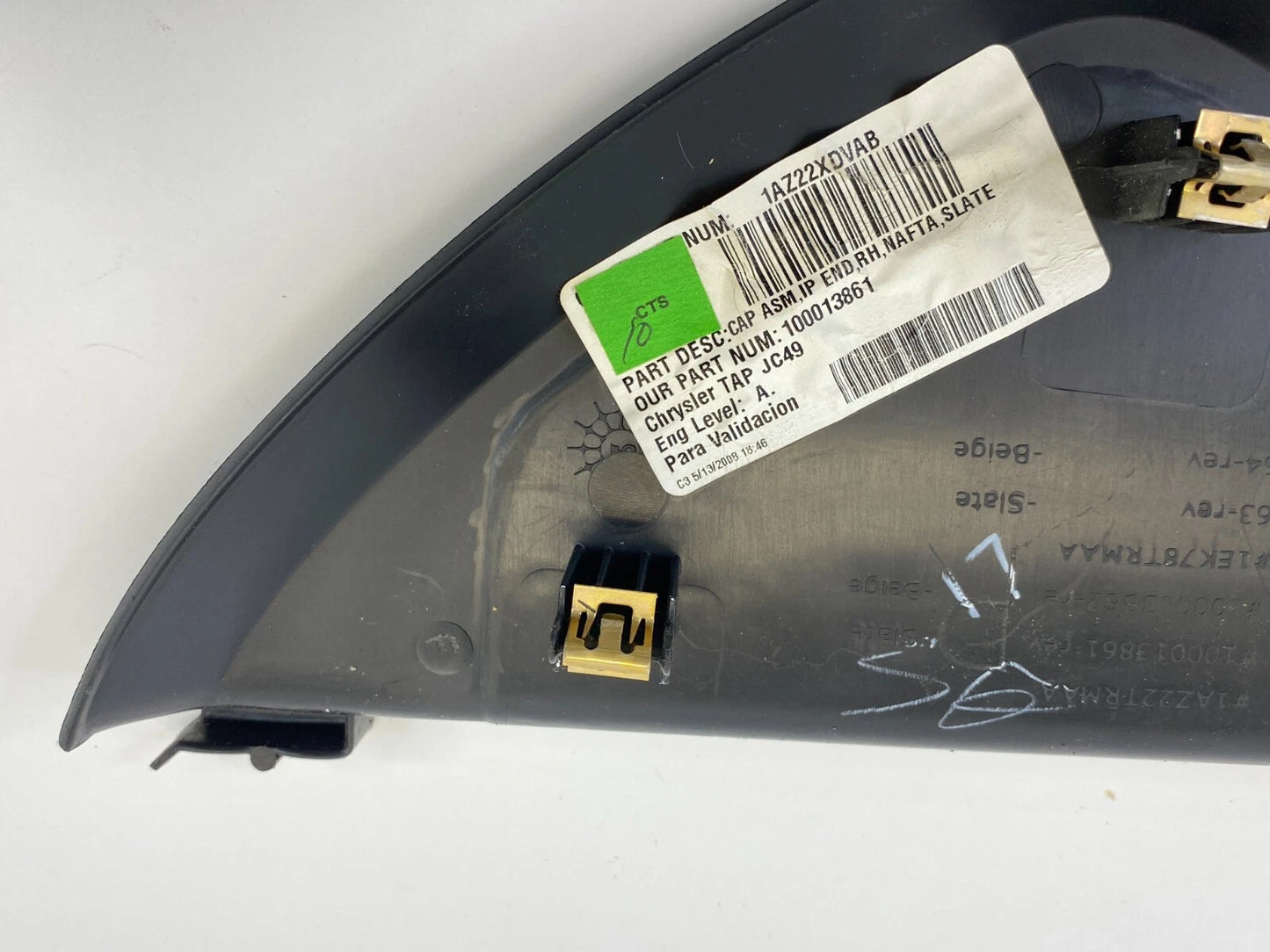 2009 2010 DODGE JOURNEY DASH RIGHT PASSENGER END CAP COVER TRIM 1AZ22XDVAB OEM