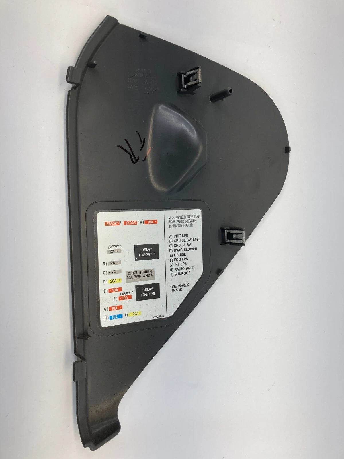 2002-2005 PONTIAC GRAND AM DASH RIGHT SIDE FUSE BOX END CAP TRIM COVER 22618850