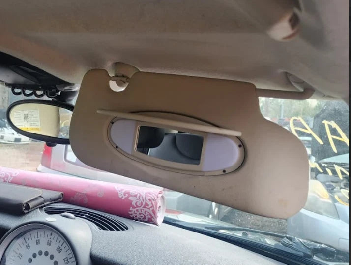 2011-2014 MINI COOPER FRONT RIGHT SUNVISOR SUN VISOR SHADE ILLUMINATED BEIGE OEM