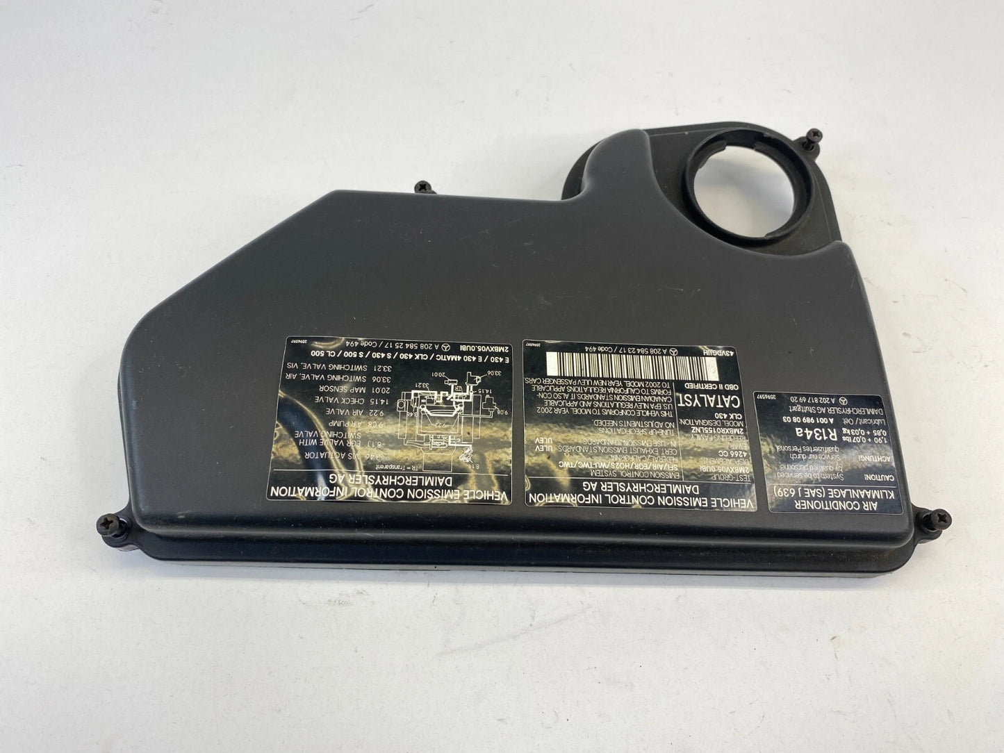 99-03 MERCEDES-BENZ CLK430 UNDER HOOD RIGHT FUSE BOX COVER 2025400582 OEM