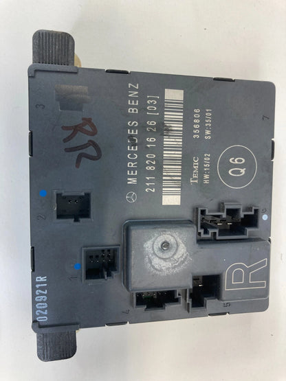 2003-2009 MERCEDES-BENZ E320 E 320 REAR RIGHT DOOR CONTROL MODULE 2118201626 OEM
