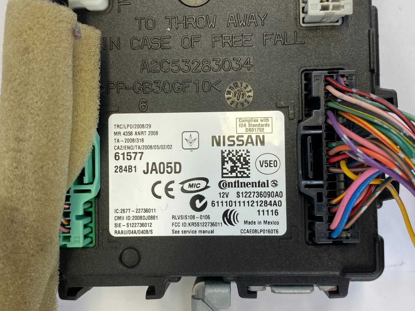 2010-2013 NISSAN ALTIMA 2.5L BODY COMPUTER CONTROL MODULE BCM BCU 284B1-JA05D