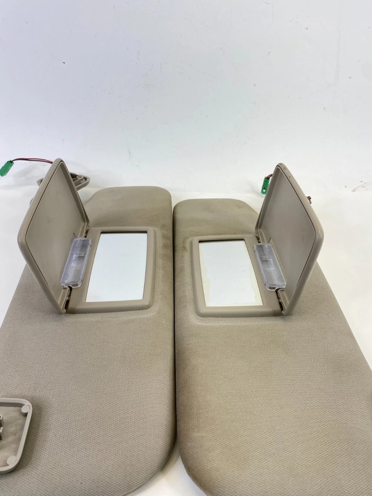 2010 2011 FORD TAURUS LEFT & RIGHT SIDE SUN VISOR SET PAIR W/ GARAGE OPENER OEM