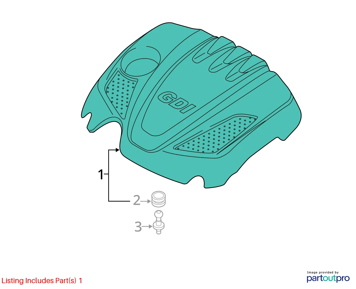 2011-2014 HYUNDAI SONATA 2.4L GDI ENGINE COVER OEM FACTORY 29240-2G700