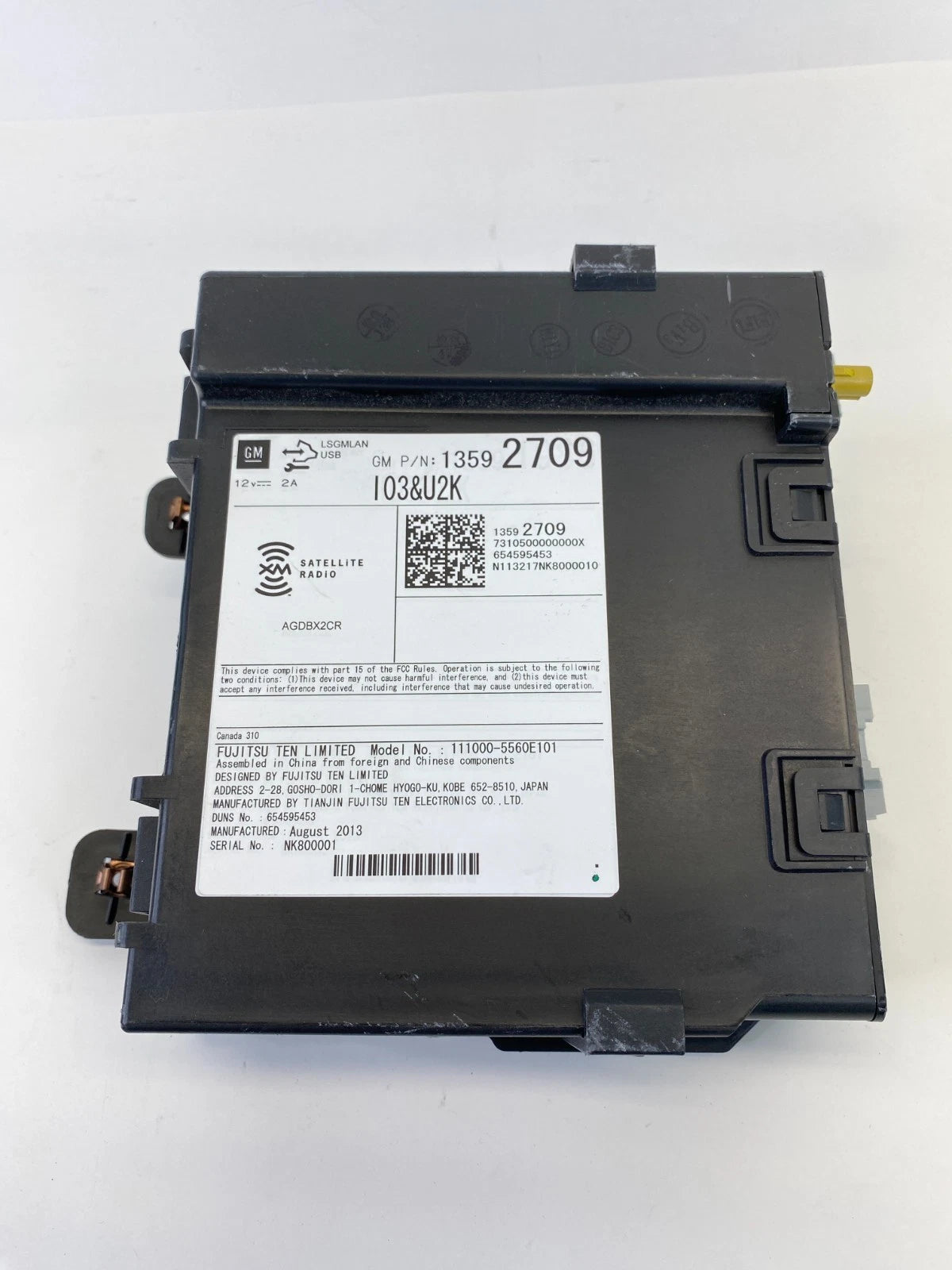 2014 14 CADILLAC ATS SATELLITE RADIO UNIT CONTROL MODULE RECEIVER 13592709 OEM