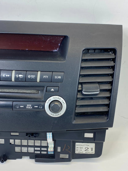 08 09 MITSUBISHI LANCER DASH PANEL RADIO AM/CD PLAYER W A/C VENTS 8002A377XA OEM