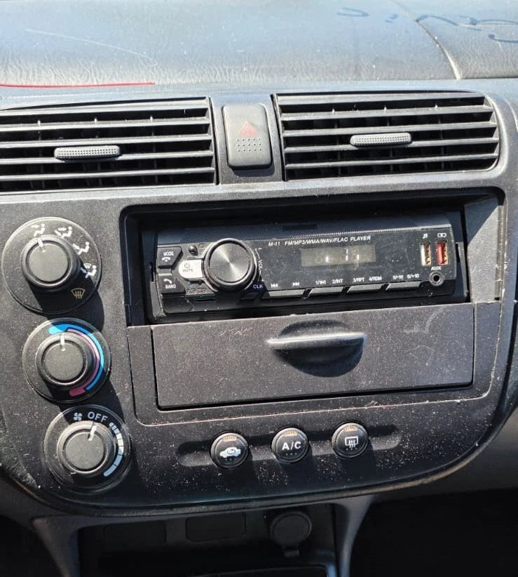 01-05 HONDA CIVIC CENTER DASH RADIO BEZEL CLIMATE CONTROL AC & STEREO UNIT OEM