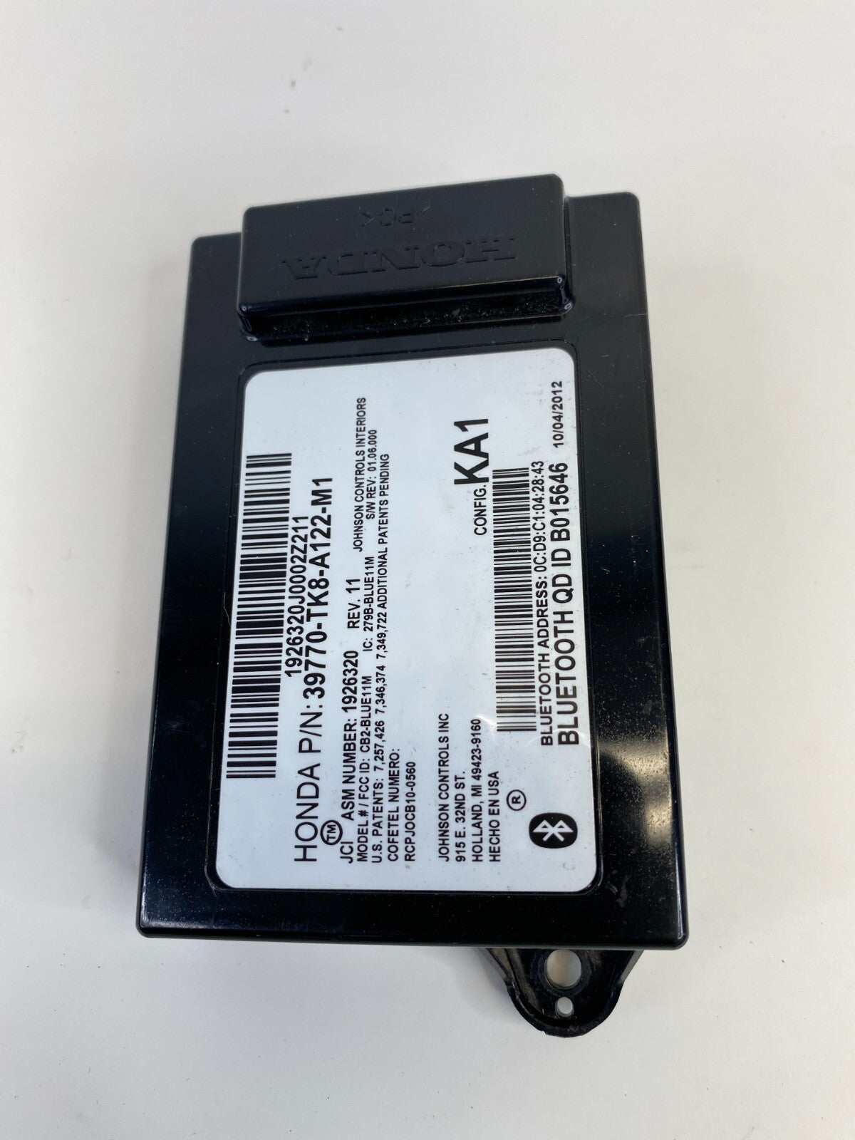 11-13 Honda Odyssey Bluetooth Communication Control Module Unit 39770TK8A122M1