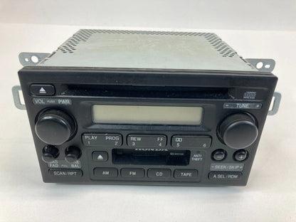 01-02 HONDA ACCORD AM FM RADIO RECEIVER PLAYER CD CASSETTE 39101-S84-A510 OEM