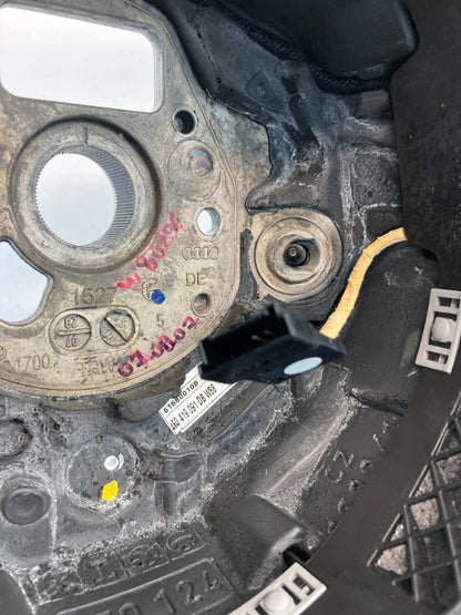 2007-2009 AUDI Q7 STEERING WHEEL CRUISE CONTROL SWITCH 4 SPOKE LEATHER 4F0419091