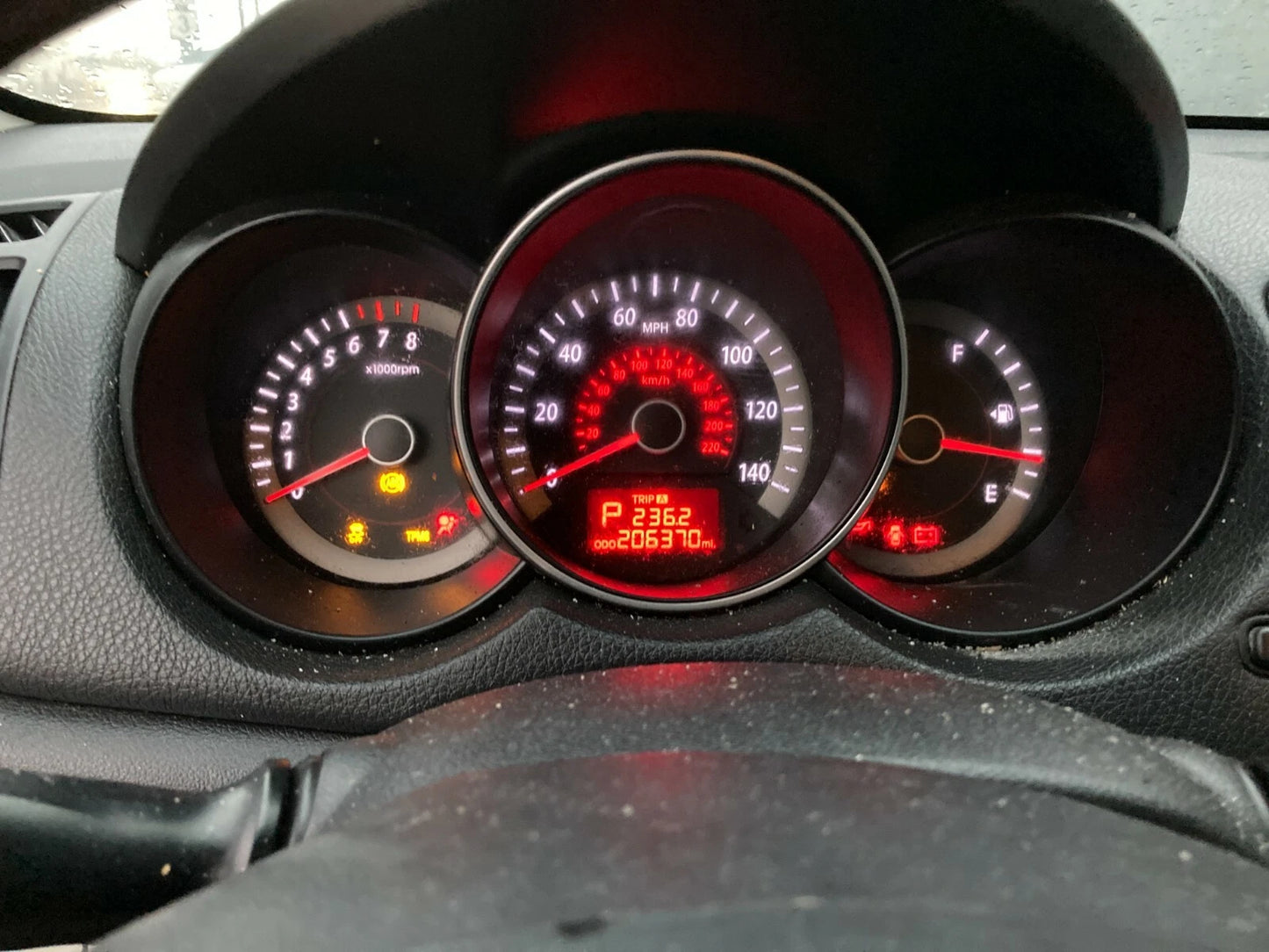 2010 KIA FORTE SPEEDOMETER INSTRUMENT CLUSTER GAUGES PANEL 206K 94001-1M021 OEM