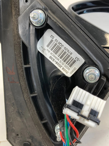 11-14 HYUNDAI SONATA RIGHT PASSENGER SIDE VIEW POWER DOOR MIRROR 87620-3Q010 OEM