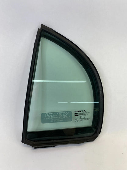 06-11 HONDA CIVIC REAR LEFT DOOR QUARTER WINDOW GLASS W/ WEATHERSTRIP 73491-SNE