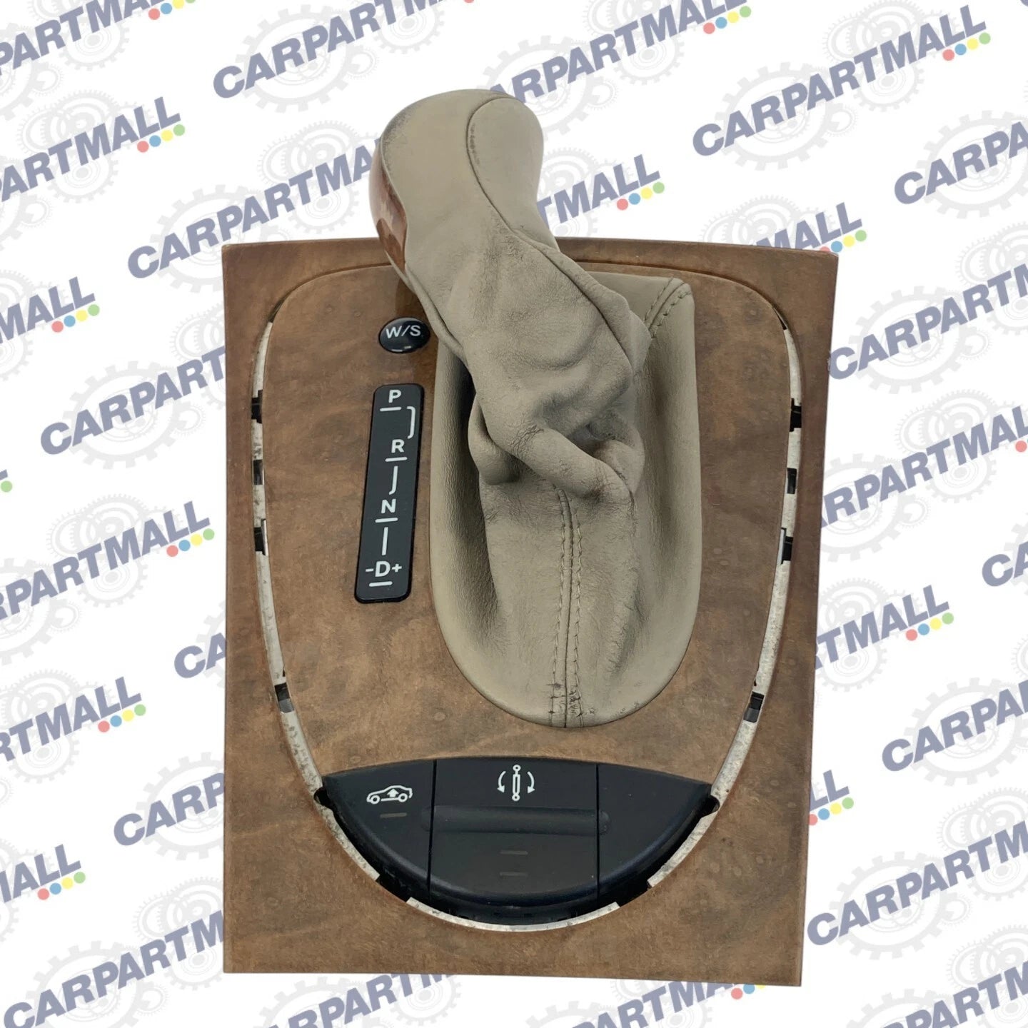 03-06 MERCEDES-BENZ E500 AT GEAR SHIFTER KNOB TRIM BEZEL W/AIR SUSPENSION SWITCH