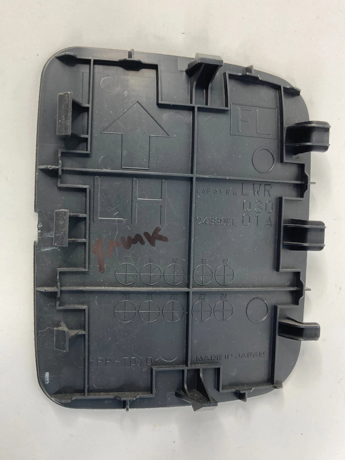 2017-2023 SUBARU IMPREZA REAR INTERIOR TRUNK LEFT SIDE TRIM PANEL CAP 94380FL01A