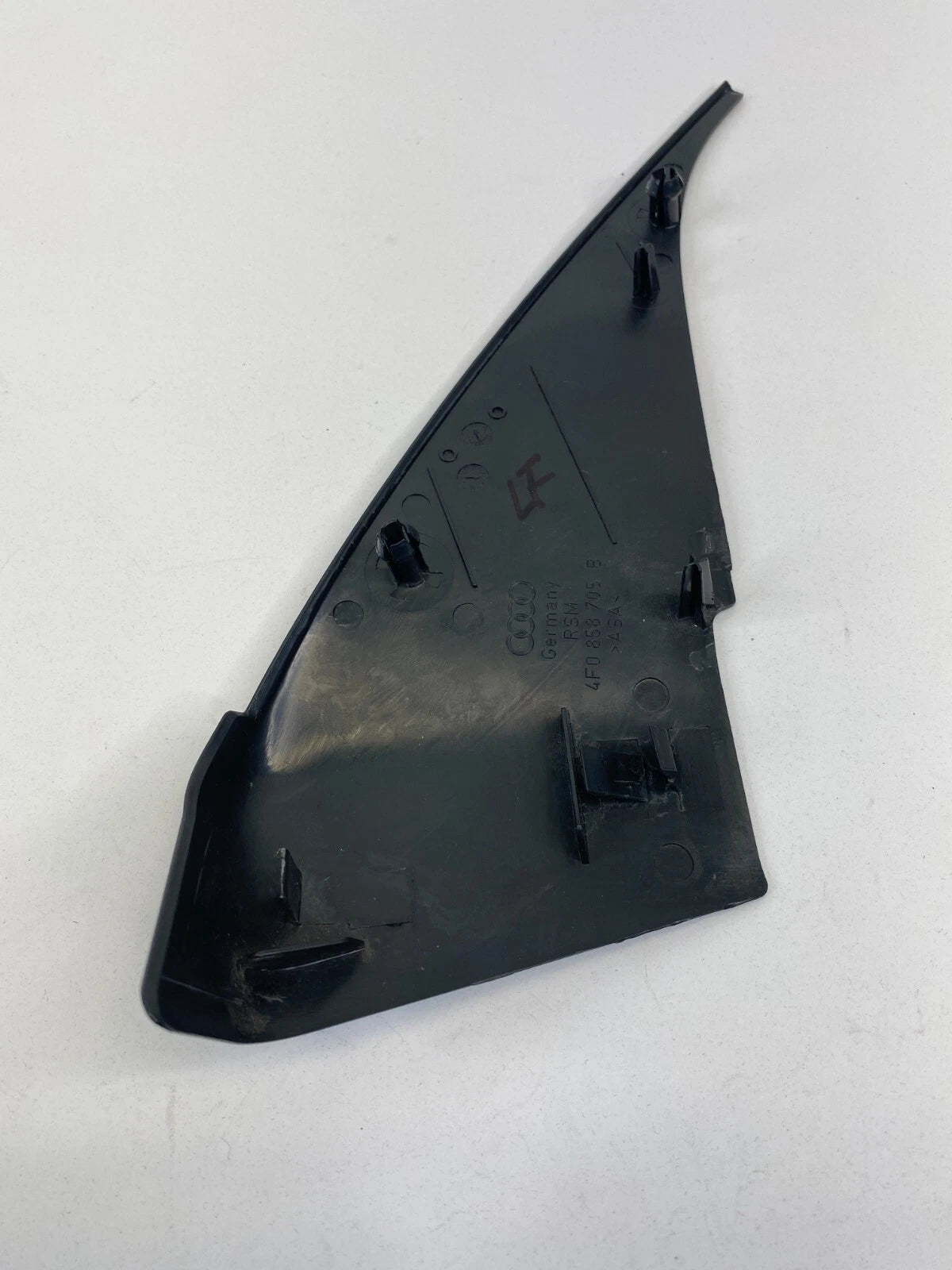 05-11 AUDI A6 QUATTRO FRONT LEFT SIDE INNER DOOR CORNER MIRROR COVER 4F858705B
