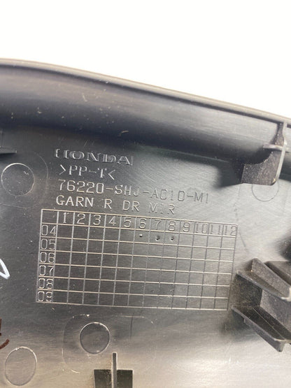 05-10 Honda Odyssey Front Right Inner Corner Mirror Cover Trim 76220-SHJ-A010