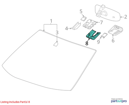 2012-2017 CHEVROLET EQUINOX SUV WINDSHIELD SENSOR MOUNT BRACKET COVER 22878482