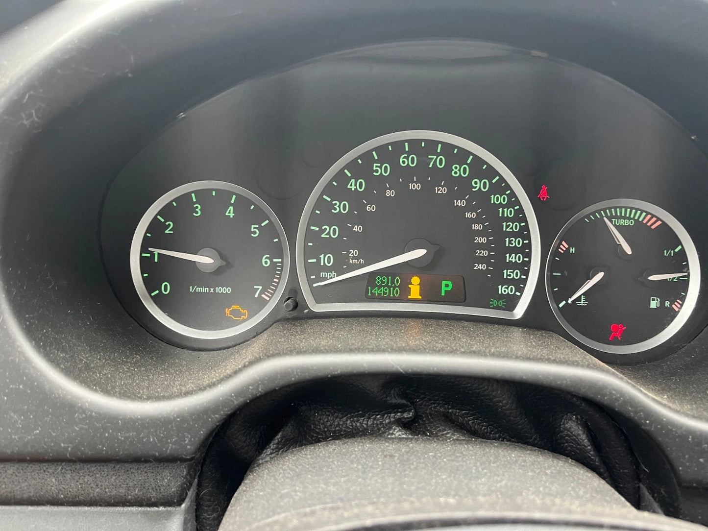 03-06 SAAB 9-3 INSTRUMENT CLUSTER SPEEDOMETER GAUGES 144K MILES P12759336 OEM