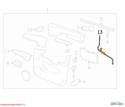 2008-2010 SATURN VUE FRONT LEFT SIDE DOOR HARNESS WIRING WIRE CABLE 25947889