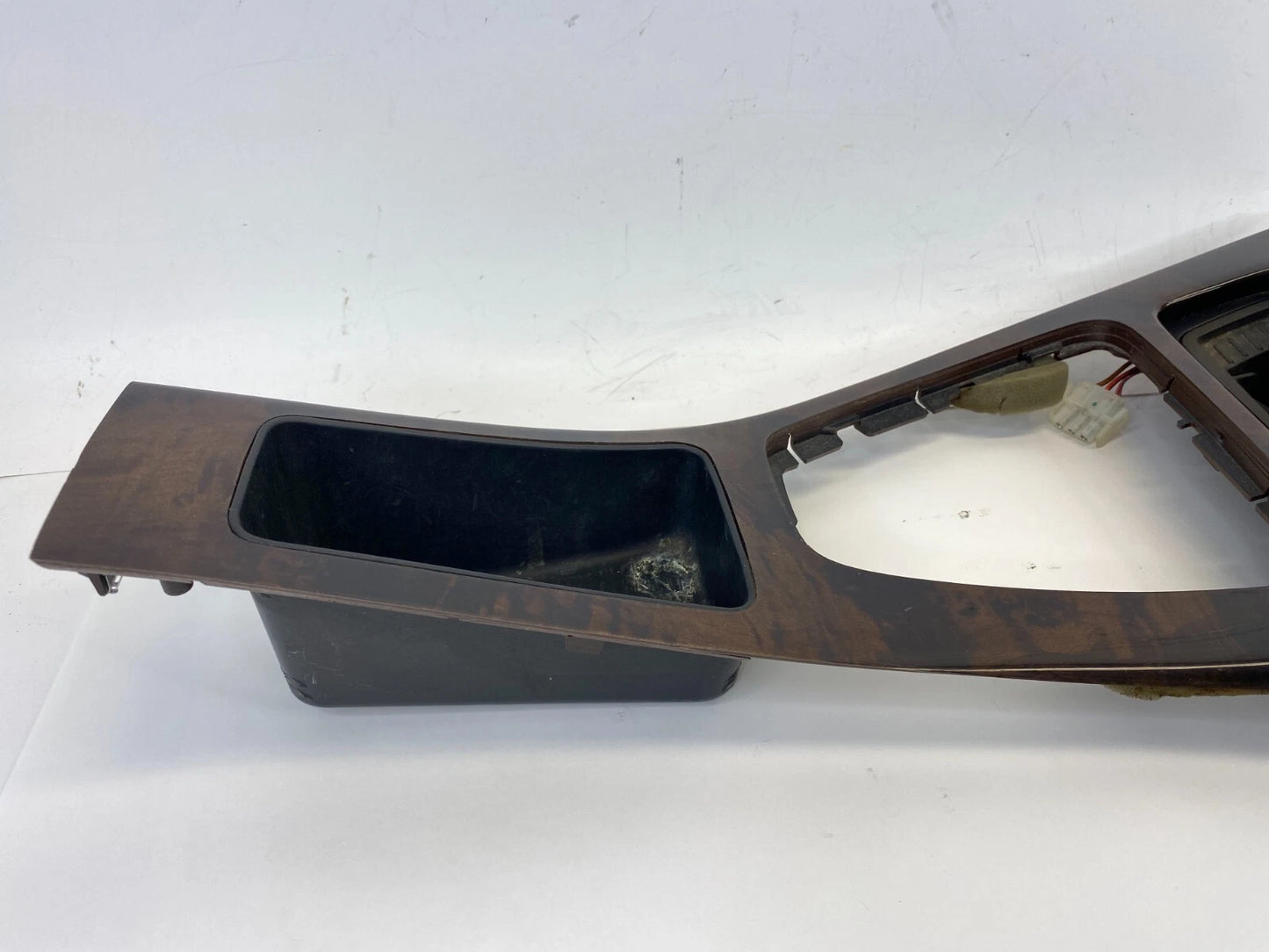 07-12 BMW 328i WALNUT CENTER CONSOLE SHIFT SHIFTER BEZEL PANEL TRIM 7129547 OEM
