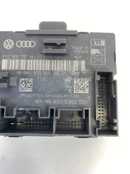 11-13 AUDI A4 QUATTRO FRONT RIGHT SIDE DOOR LOCKING CONTROL MODULE 8T0-959-792-M