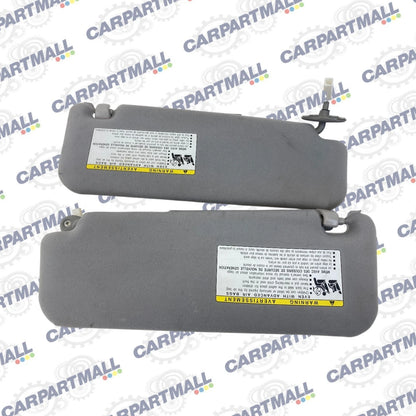 2006-2009 TOYOTA PRIUS SUN VISOR PAIR SET DRIVER PASSENGER GRAY W/ MIRROR OEM