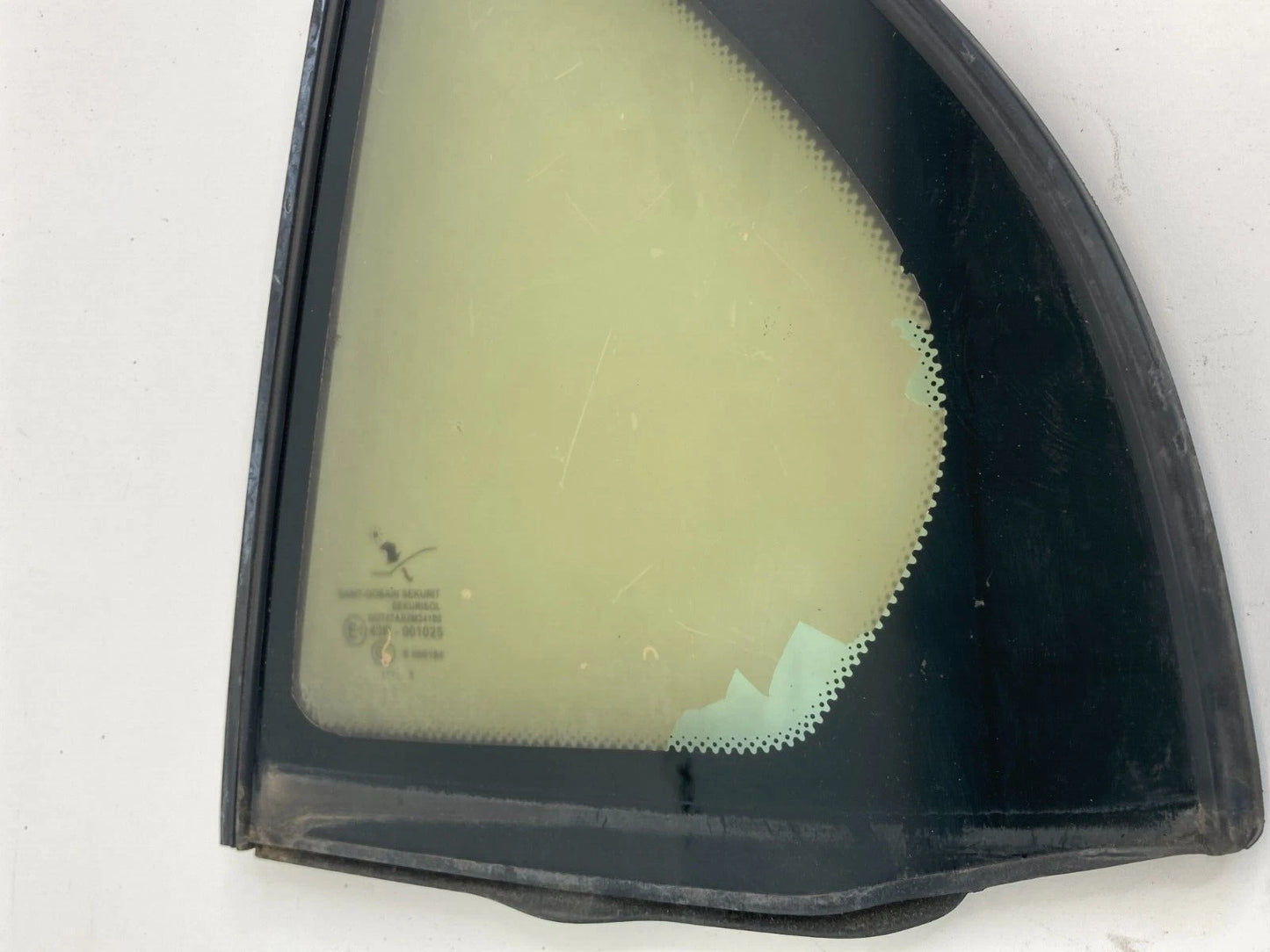 2003-2011 SAAB 9-3 SEDAN REAR LEFT SIDE DOOR VENT WINDOW GLASS 12804489 OEM