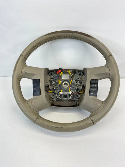 2009 2010 2011 MERCURY MARINER STEERING WHEEL W/ CONTROL SWITCHES TAN LEATHER