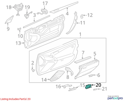 2000-2006 MERCEDES-BENZ S500 S430 FRONT LEFT SIDE INNER DOOR COURTESY LIGHT OEM