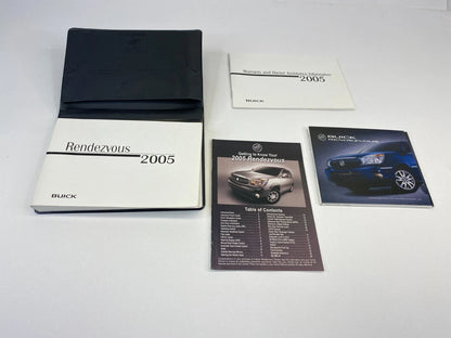 2005 BUICK RENDEZVOUS OWNERS MANUAL WARRANTY BOOK W/ CASE & CD