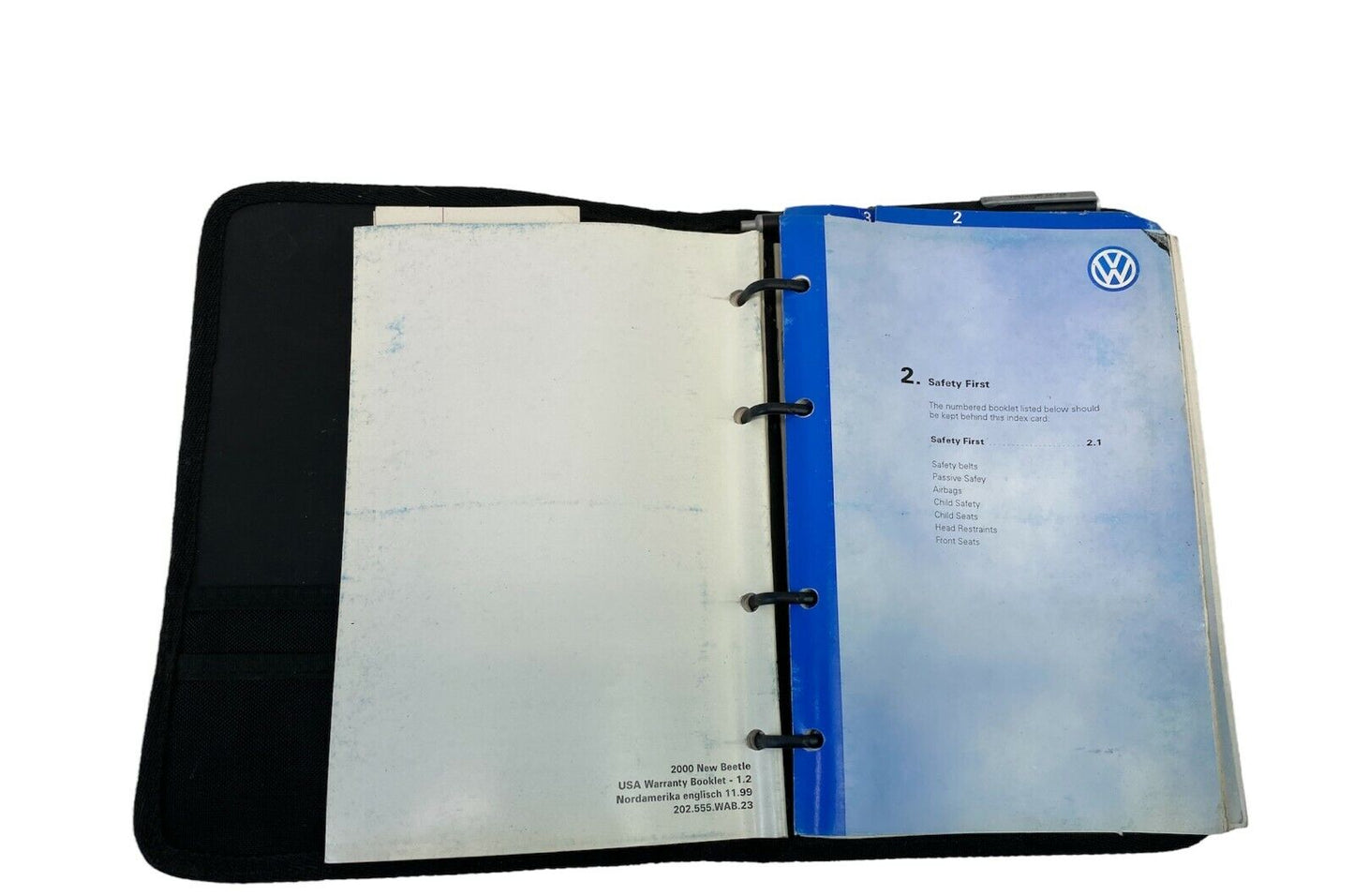 2000 Volkswagen New Beetle GLS Hatchback 2.0L L4 MT Owners Manual Guide Book