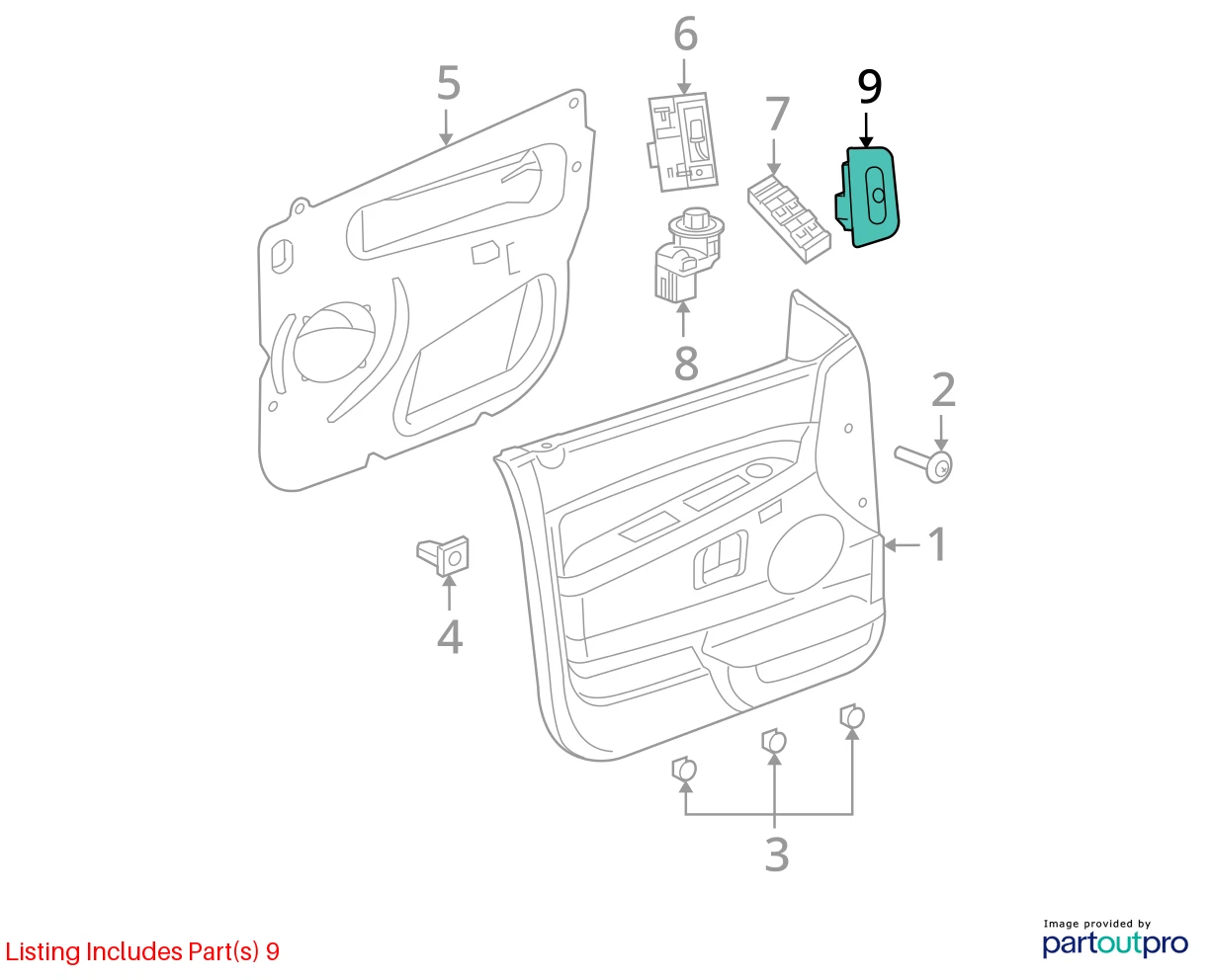 05-07 JEEP GRAND CHEROKEE FRONT MEMORY SELECTOR CONTROL SWITCH 5JF971D5AC OEM