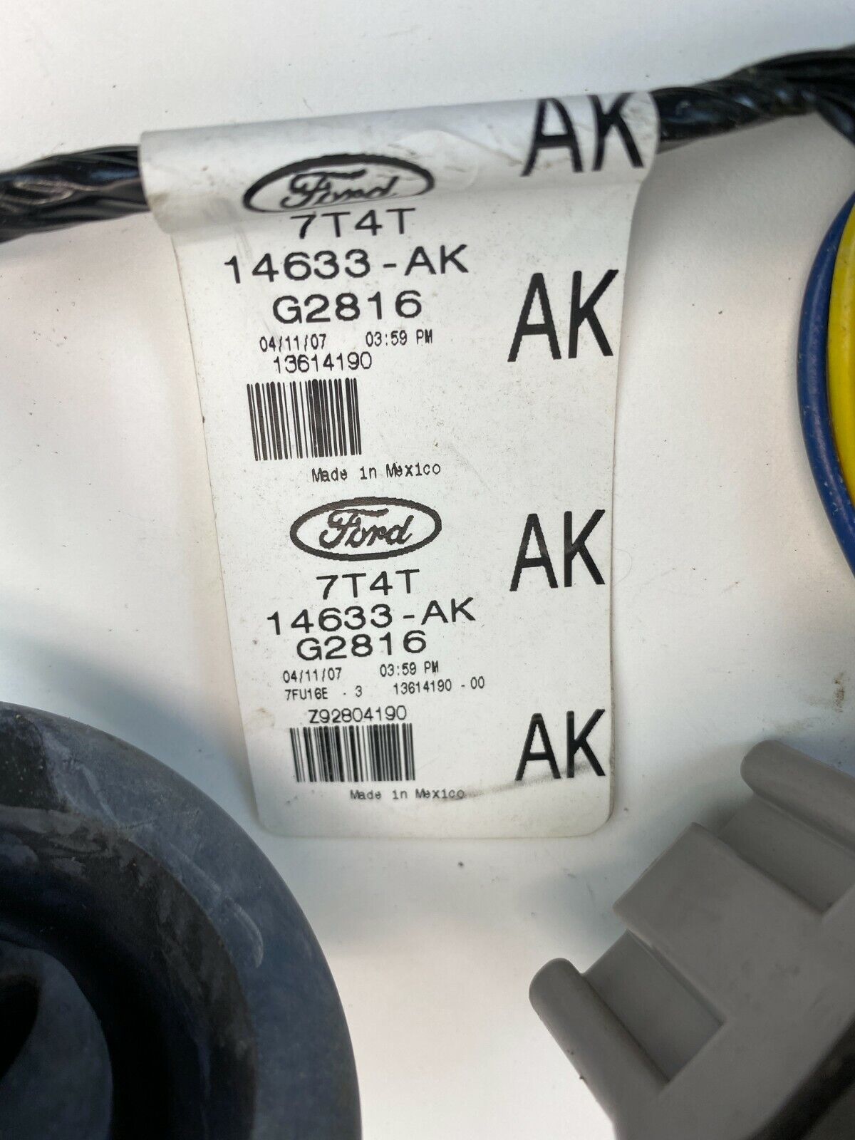 2007 2008 2009 2010 Ford Edge Rear Left Side Door Wiring Harness 7T4T-14633-AK