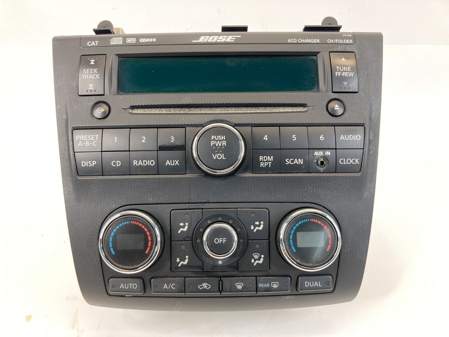 08-12 Nissan Altima Radio AM/FM CD Disc Player w/ Climate Control 28185-ZN40C