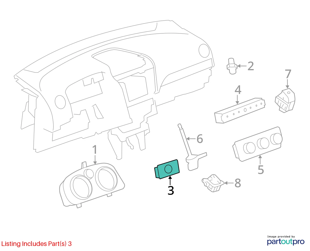 12-15 CHEVY CAPTIVA SPORT DASH DIMMER HEADLIGHT FOG LAMP CONTROL SWITCH 22816923