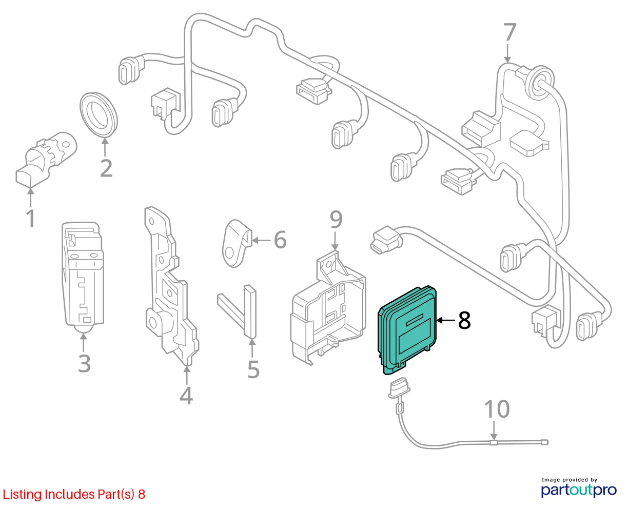 2013-2016 AUDI A4 QUATTRO GARAGE DOOR OPENER TRANSMITER CONTROL MODULE 4G0907410