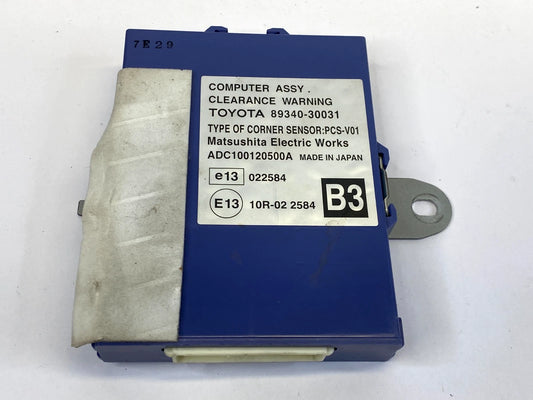 07-11 LEXUS GS350 CLEARANCE WARNING PARK ASSIST CONTROL MODULE 89340-30031 OEM