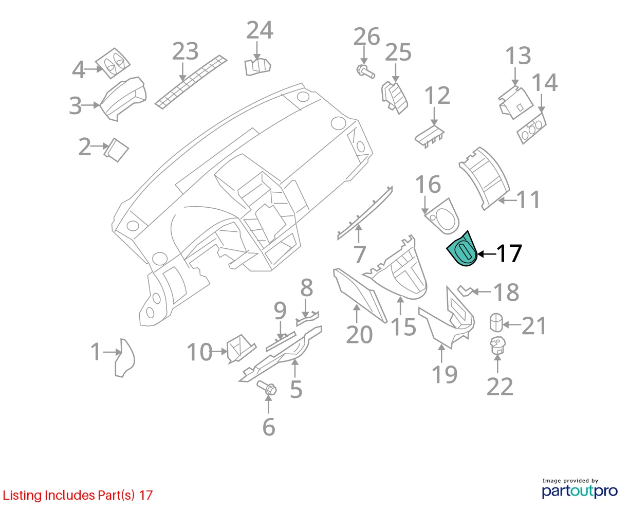 07-09 NISSAN SENTRA 2.0L AUTOMATIC TRANSMISSION DASH SHIFTER SHIFT PANEL BEZEL