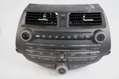 2010-2012 HONDA ACCORD RADIO CD PLAYER & CLIMATE CONTROL PANEL W/O NAVIGATION
