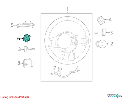 2012-2016 CHRYSLER TOWN & COUNTRY STEERING WHEEL LEFT AUDIO CONTROL SWITCH OEM