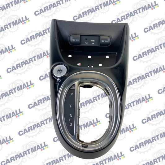 14-19 KIA SOUL CENTER CONSOLE A/T SHIFTER BEZEL TRIM W/ START BUTTON 84630-B2000