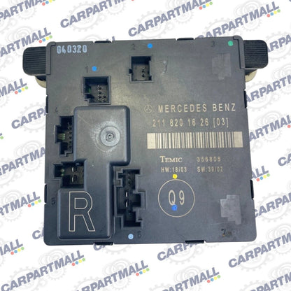 2003-2009 MERCEDES-BENZ E320 E 320 REAR RIGHT DOOR CONTROL MODULE 2118201626 OEM
