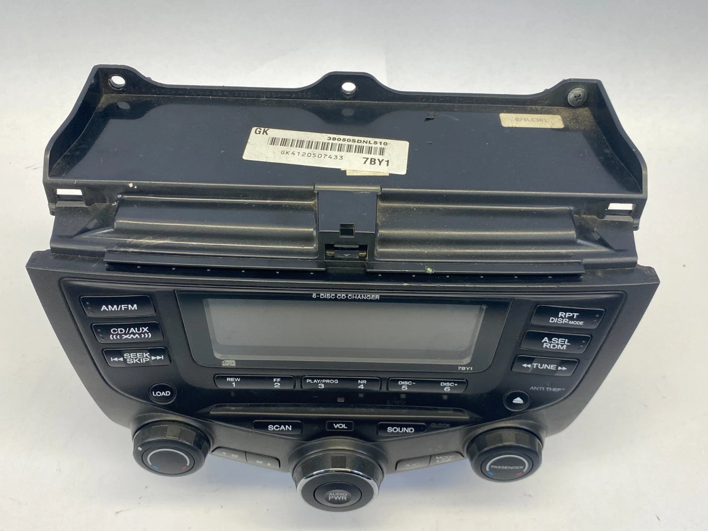 03-07 HONDA ACCORD COUPE 6CD CHANGER RADIO CLIMATE CONTROL 39175SDNL120M2 OEM